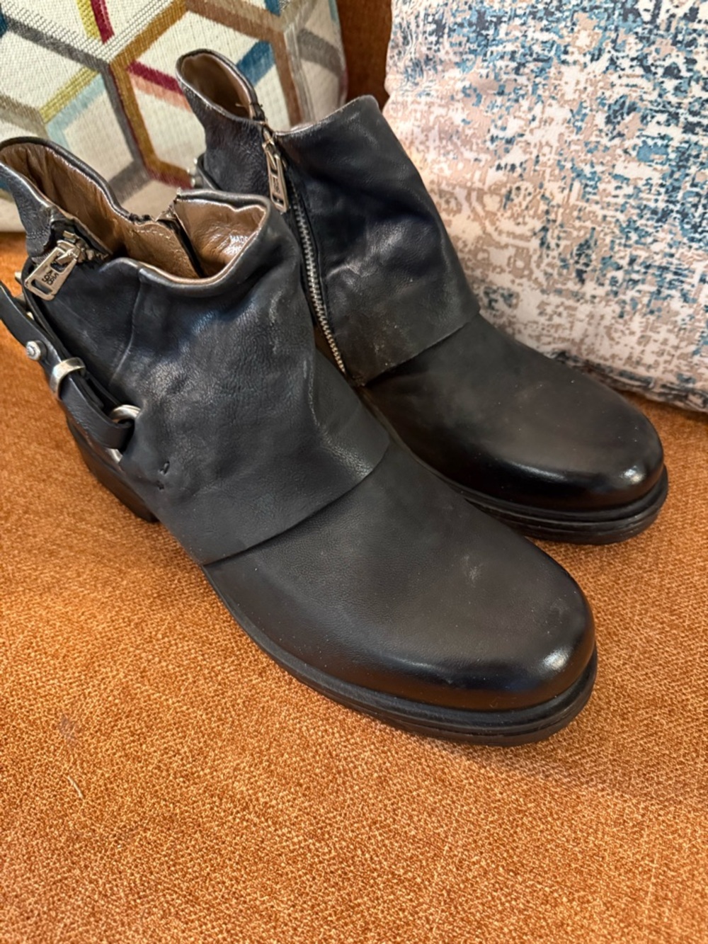 A.S.98 Black Ankle Boots. Size 41
